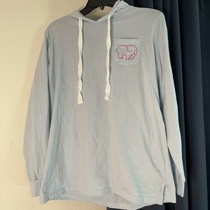 Ivory Ella long sleeve shirt with hood